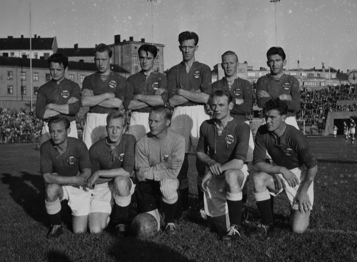 Landslaget fotball 1946-1952 ukjent år og motstander